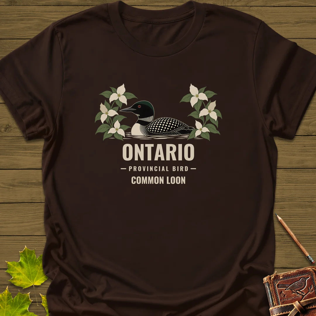 Ontario Provincial Bird T-Shirt in Dark Chocolate