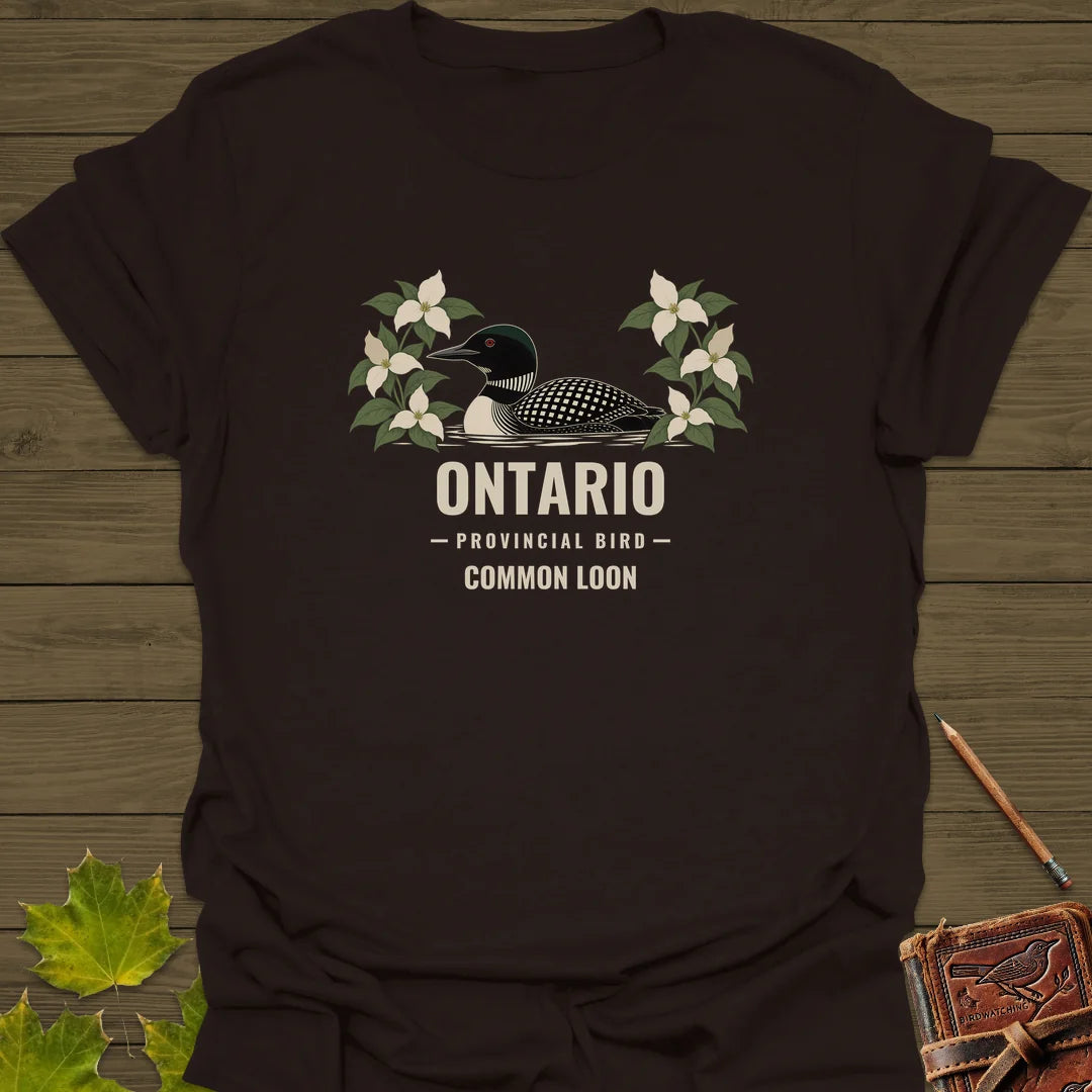 Ontario Provincial Bird T-Shirt in Dark Chocolate
