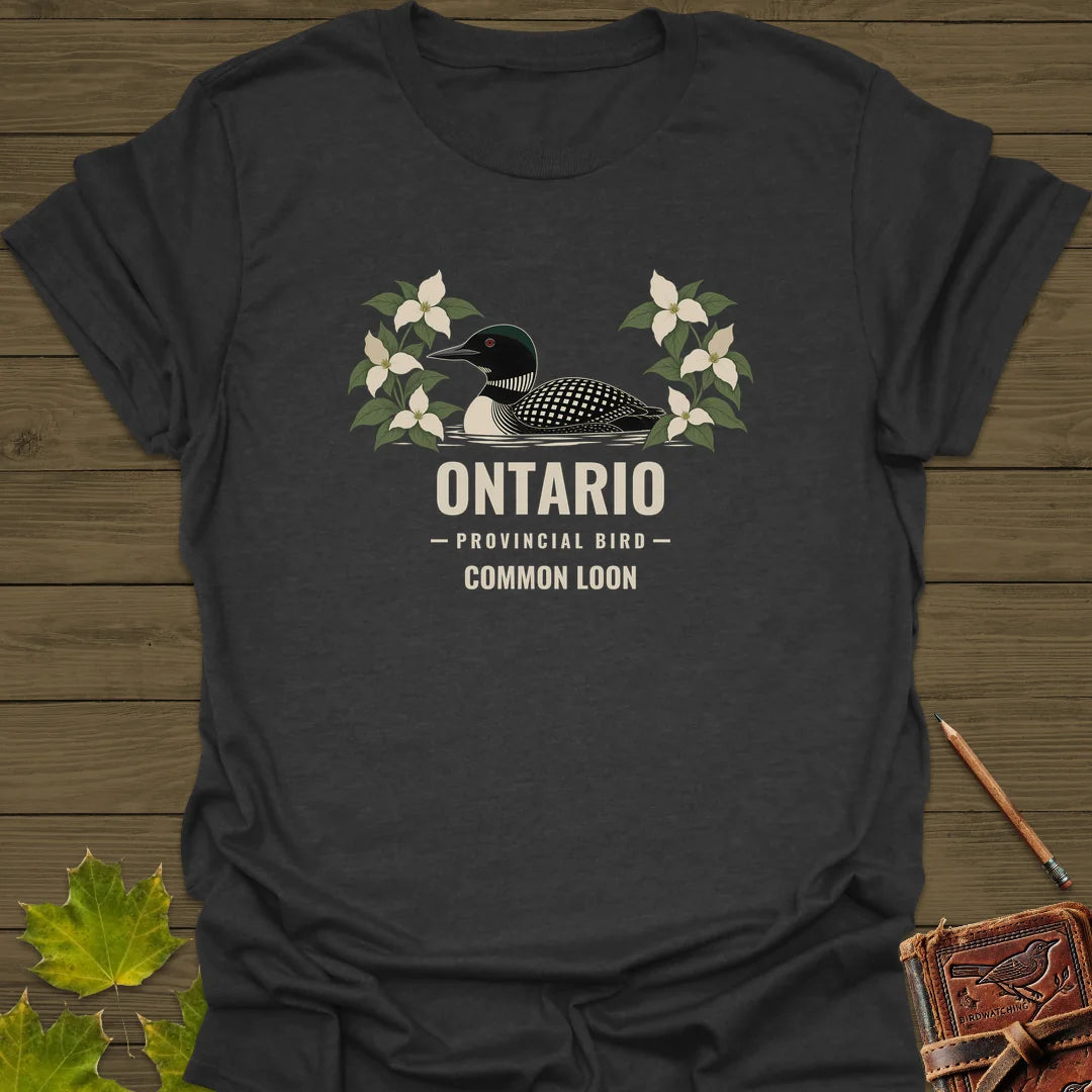 Ontario Provincial Bird T-Shirt in Dark Heather