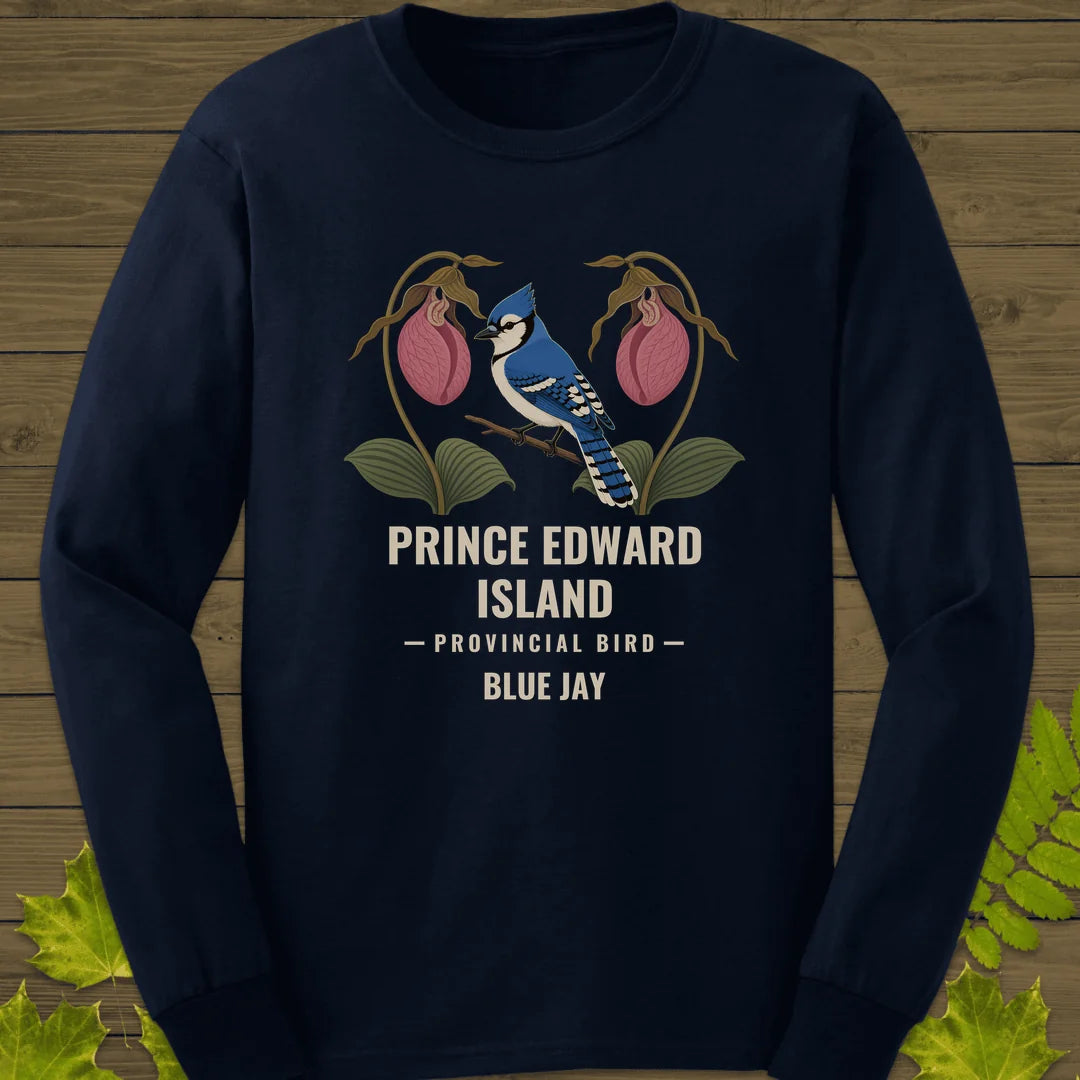 Prince Edward Island Provincial Bird Long Sleeve in Navy