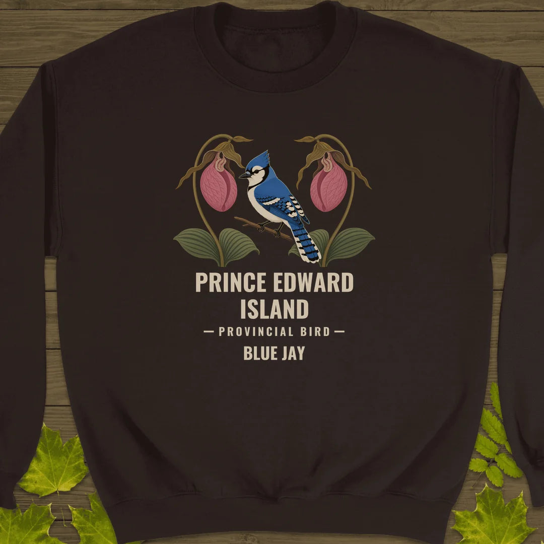 Prince Edward Island Provincial Bird Sweatshirt in Dark Chocolate