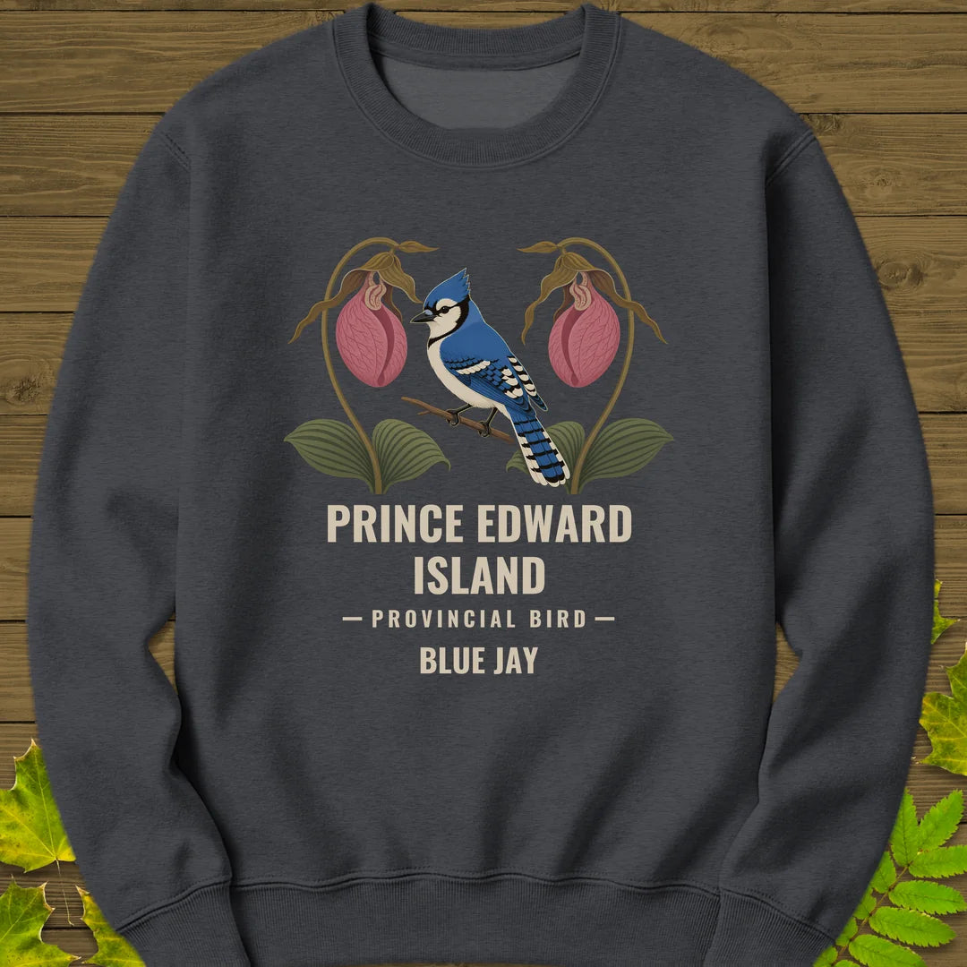 Prince Edward Island Provincial Bird Sweatshirt in Dark Heather