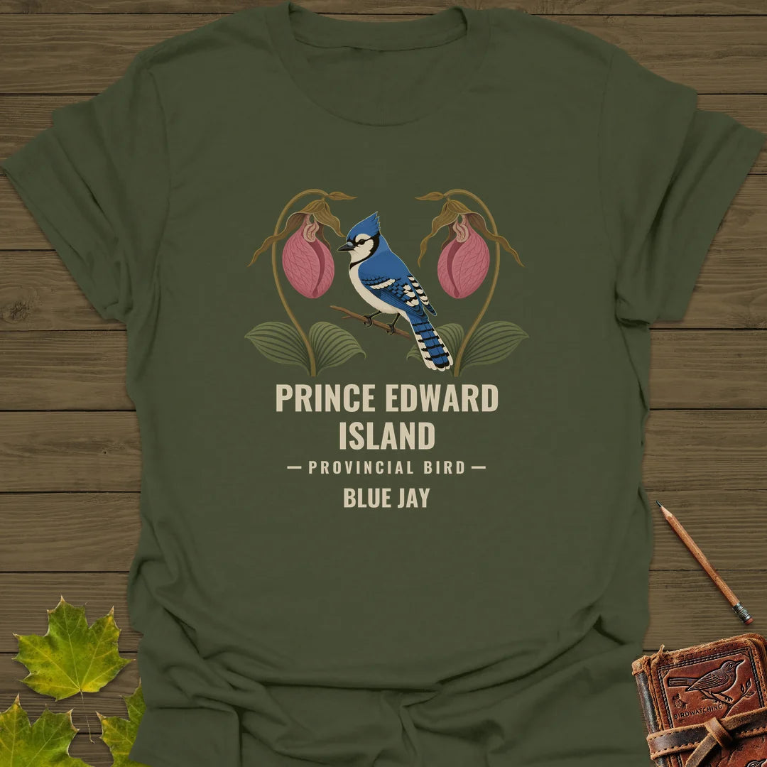 Prince Edward Island Provincial Bird T-Shirt in Military Green