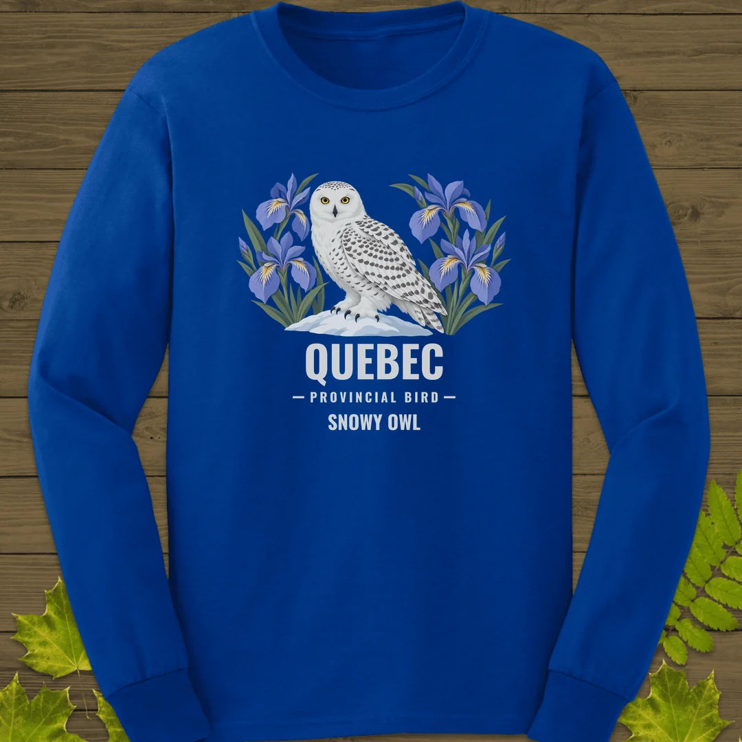 Quebec Provincial Bird Long Sleeve in Royal