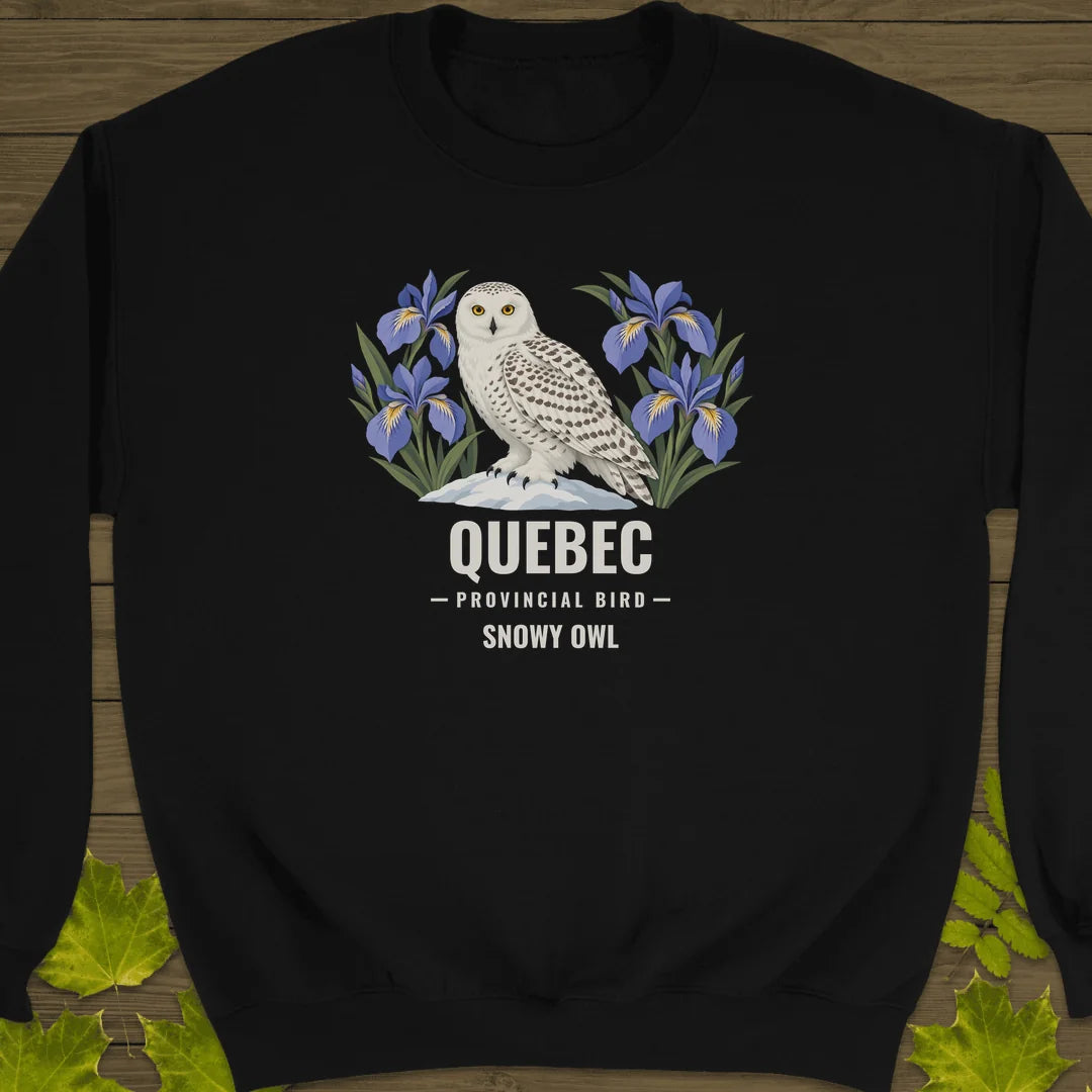 Quebec Provincial Bird Sweatshirt in Black