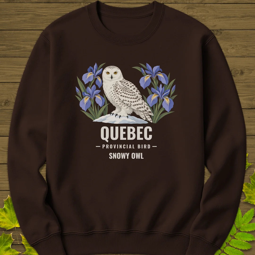 Quebec Provincial Bird Sweatshirt in Dark Chocolate