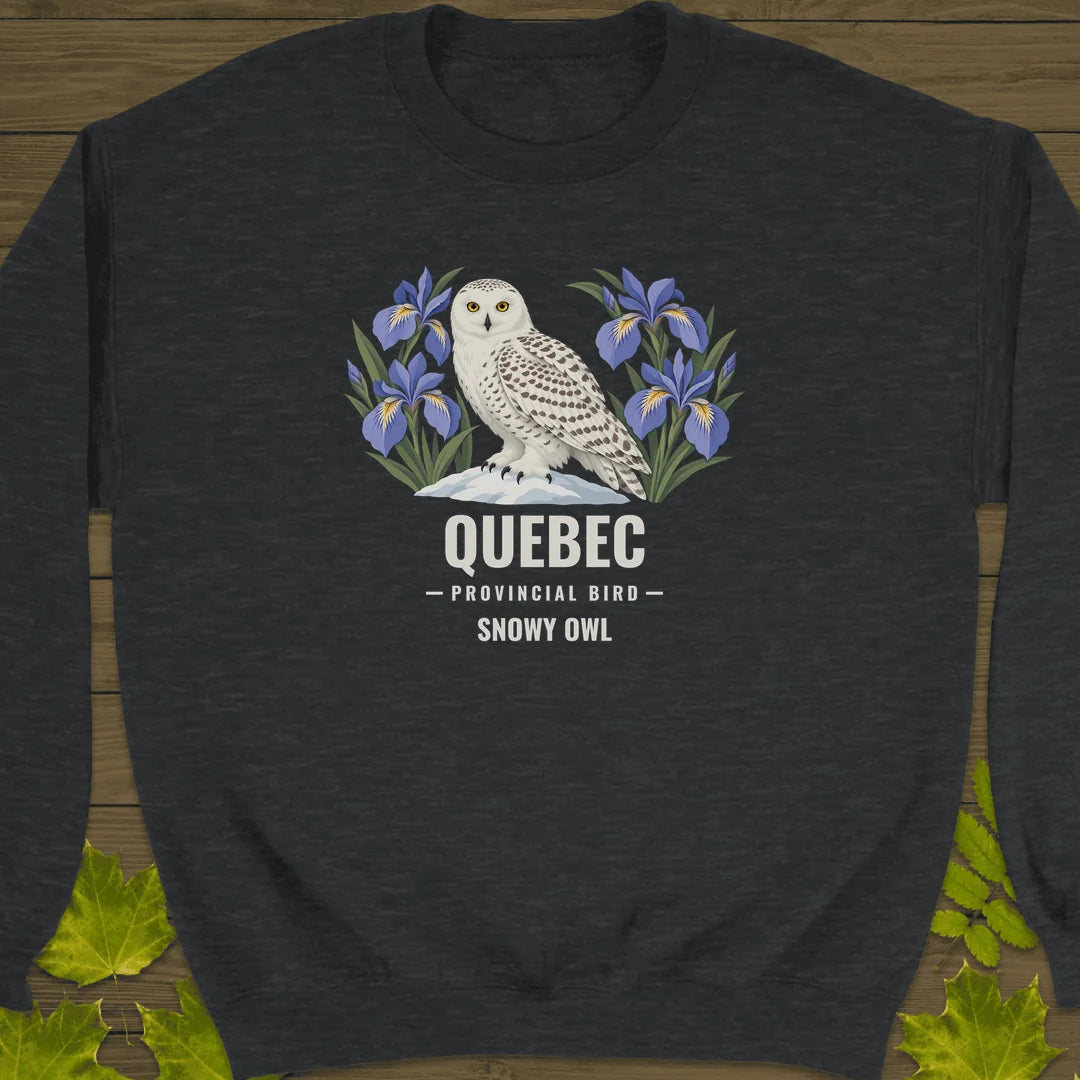 Quebec Provincial Bird Sweatshirt in Dark Heather