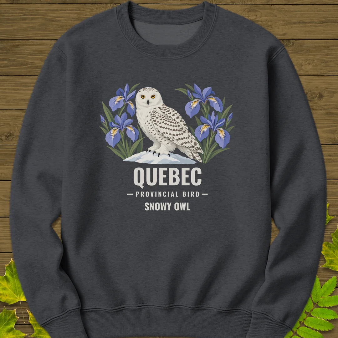 Quebec Provincial Bird Sweatshirt in Dark Heather