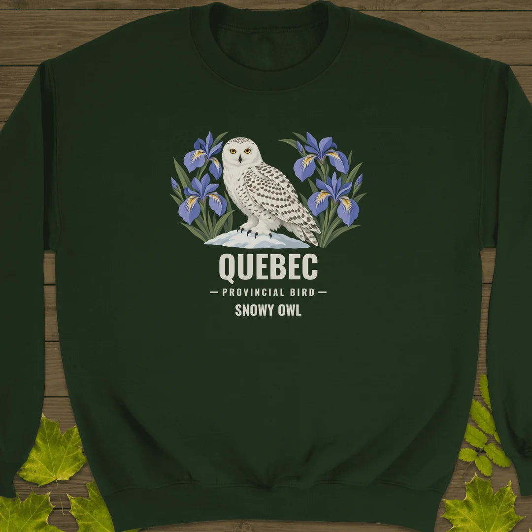 Quebec Provincial Bird Sweatshirt in Forest Green