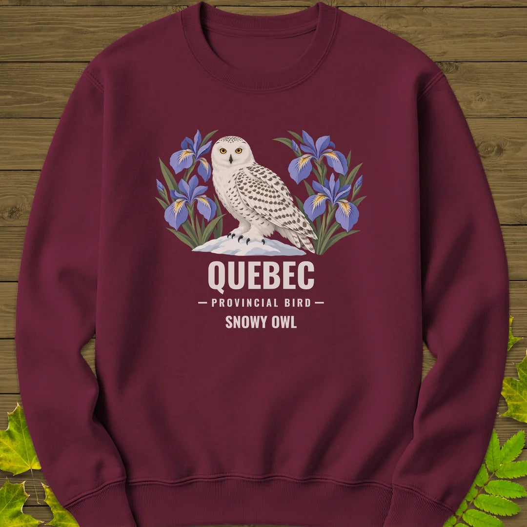 Quebec Provincial Bird Sweatshirt in Maroon