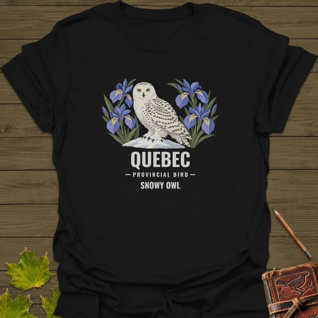 Quebec Provincial Bird T-Shirt in Black