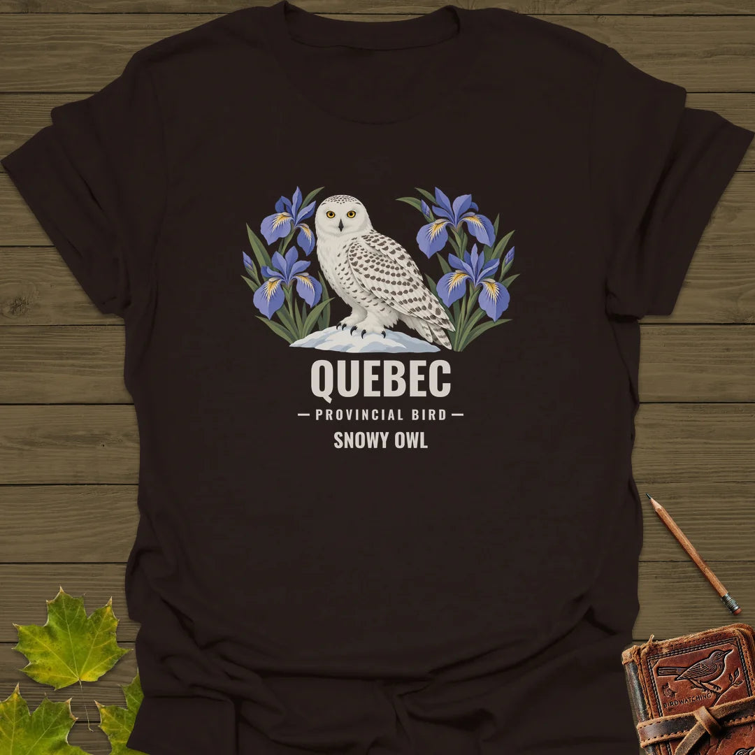 Quebec Provincial Bird T-Shirt in Dark Chocolate