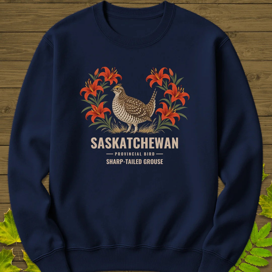Saskatchewan Provincial Bird Sweatshirt in Navy