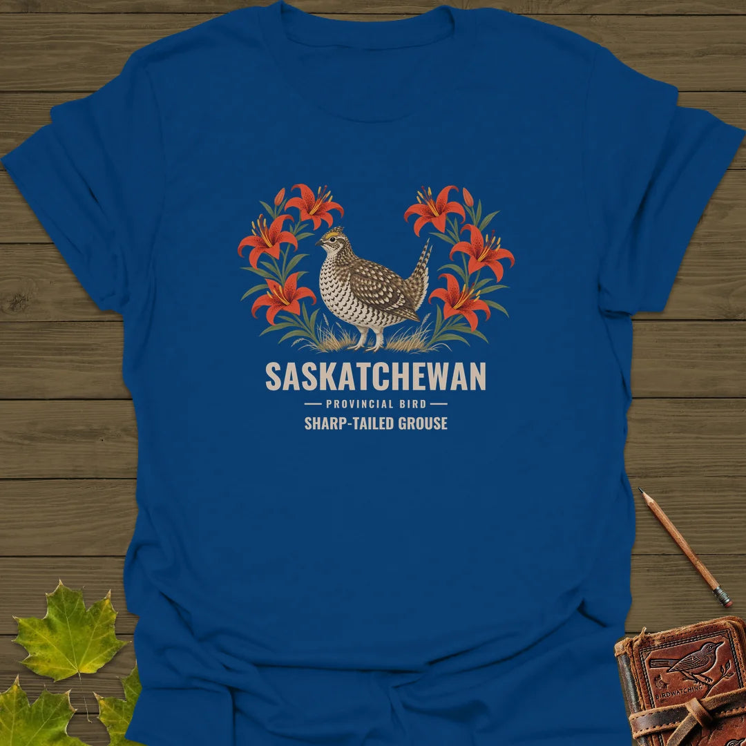 Saskatchewan Provincial Bird T-Shirt in Royal
