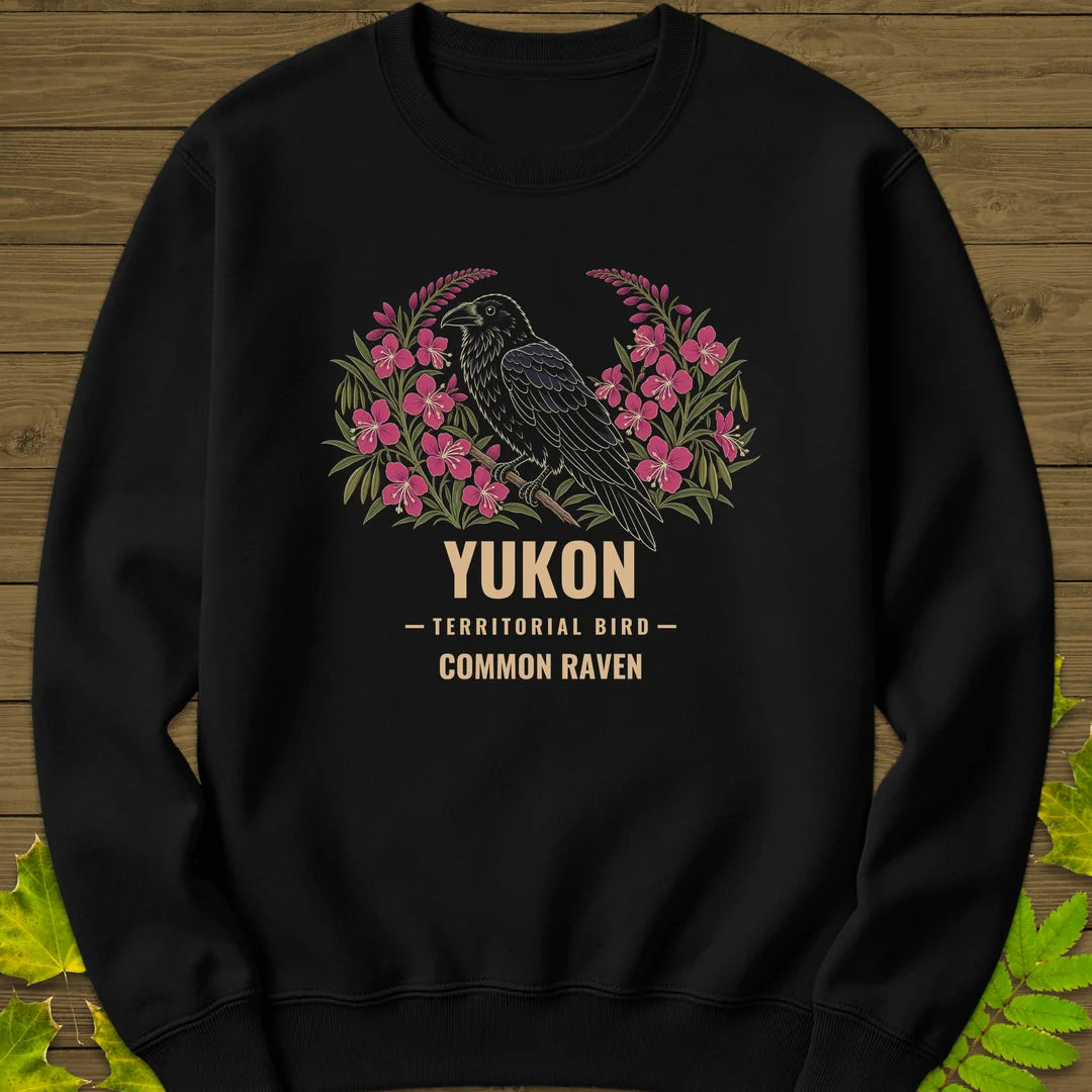 Yukon Territorial Bird Sweatshirt in Black