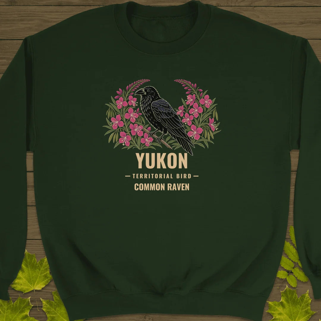 Yukon Territorial Bird Sweatshirt in Forest Green