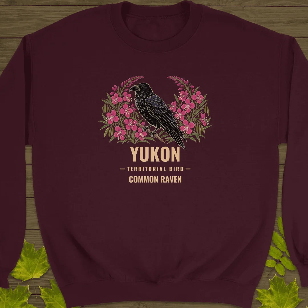 Yukon Territorial Bird Sweatshirt in Maroon