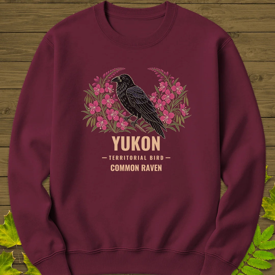 Yukon Territorial Bird Sweatshirt in Maroon