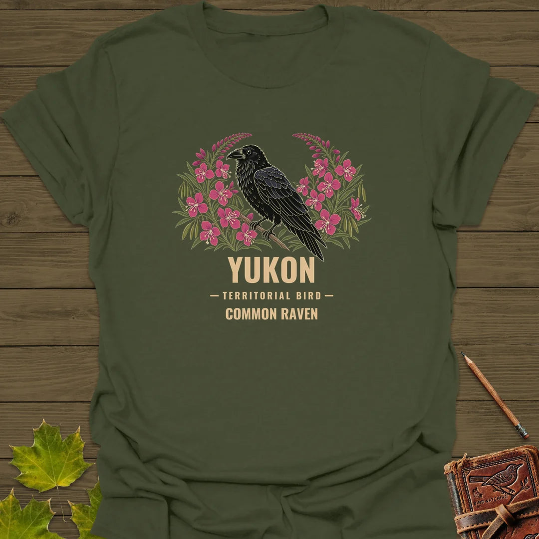 Yukon Territorial Bird T-Shirt in Military Green