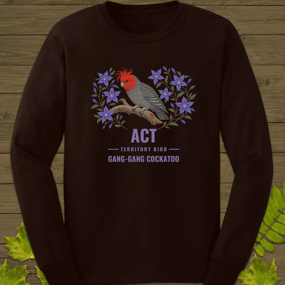 Australian Capital Territory Bird Long Sleeve in Dark Chocolate