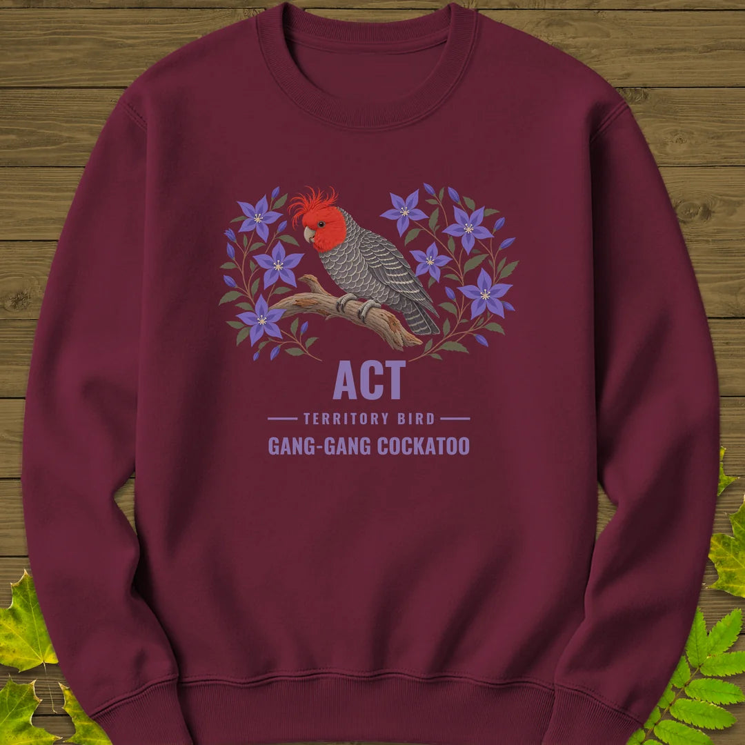 Australian Capital Territory Bird Sweatshirt in Maroon
