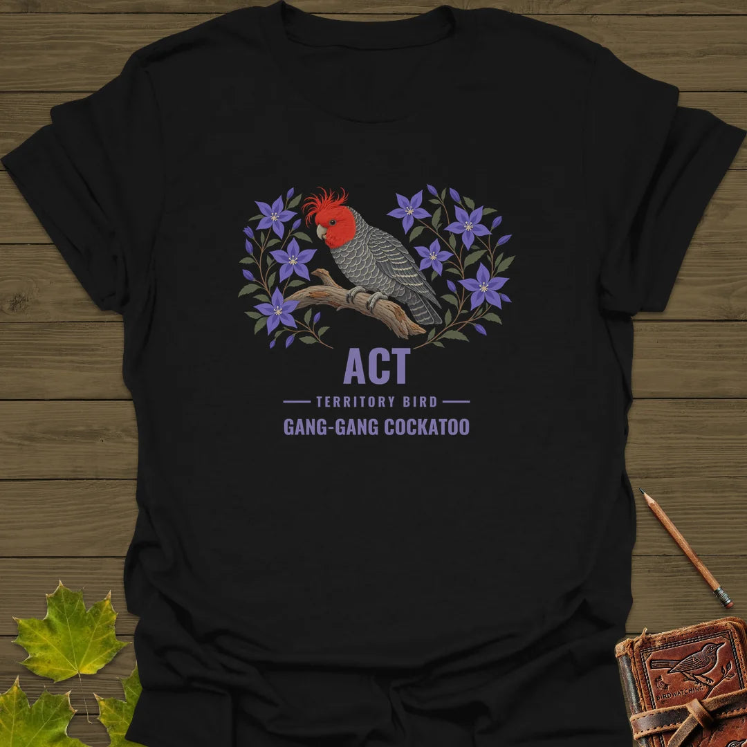 Australian Capital Territory Bird T-Shirt in Black