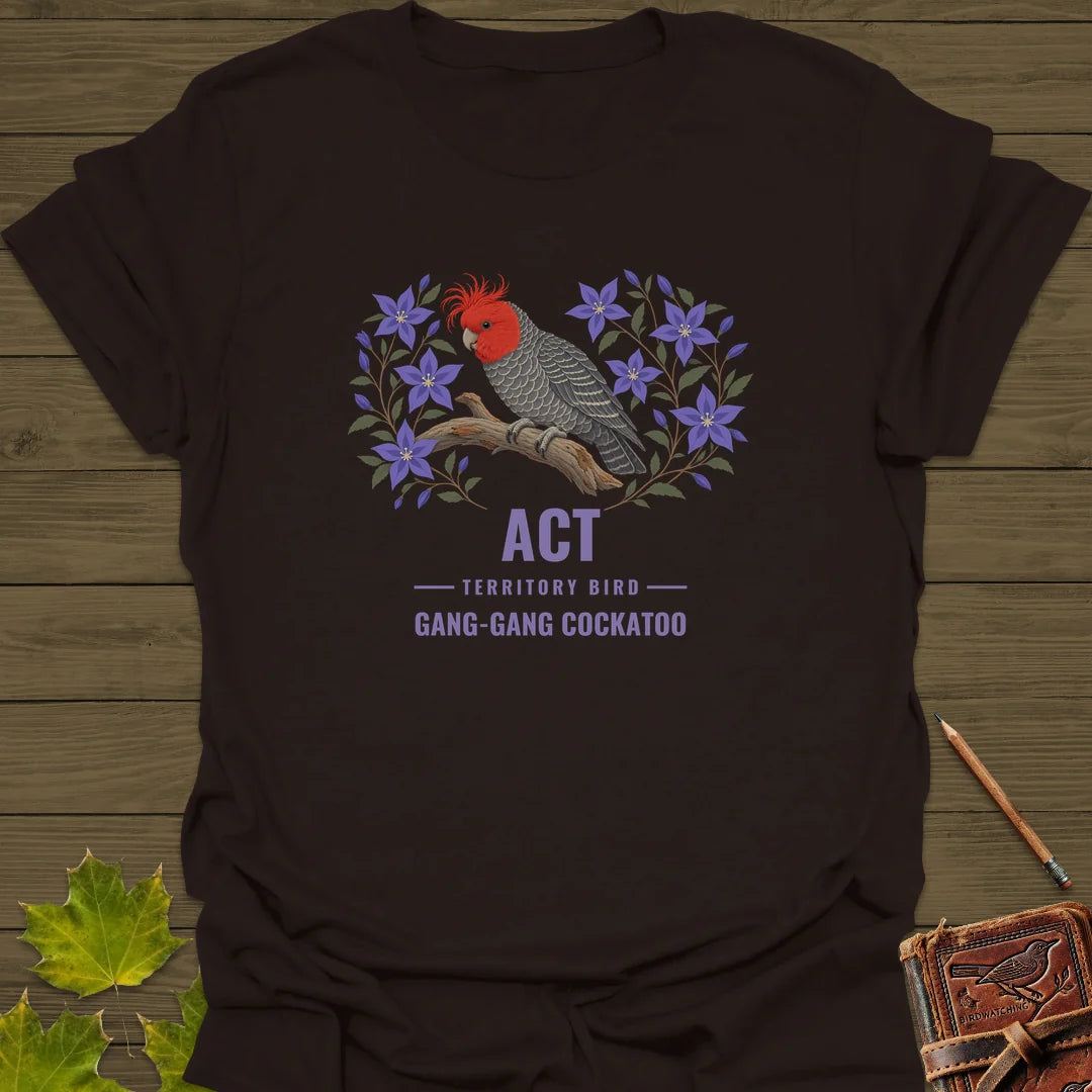 Australian Capital Territory Bird T-Shirt in Dark Chocolate