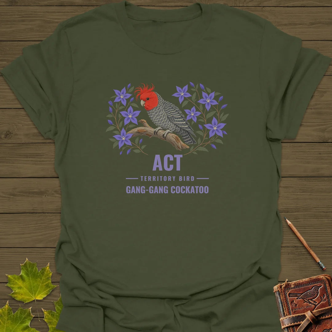 Australian Capital Territory Bird T-Shirt in Military Green