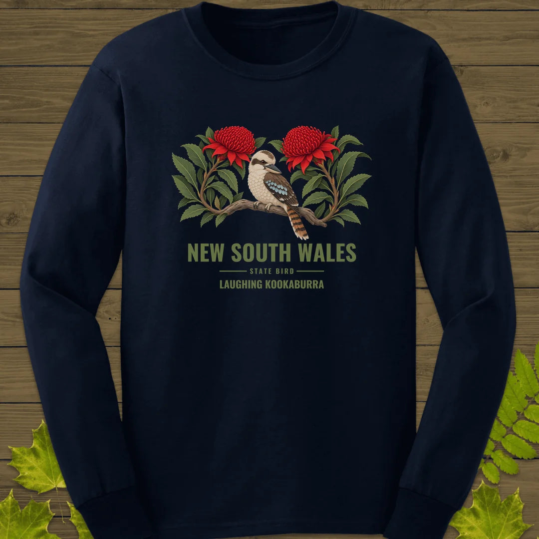 New South Wales State Bird Long Sleeve in Navy