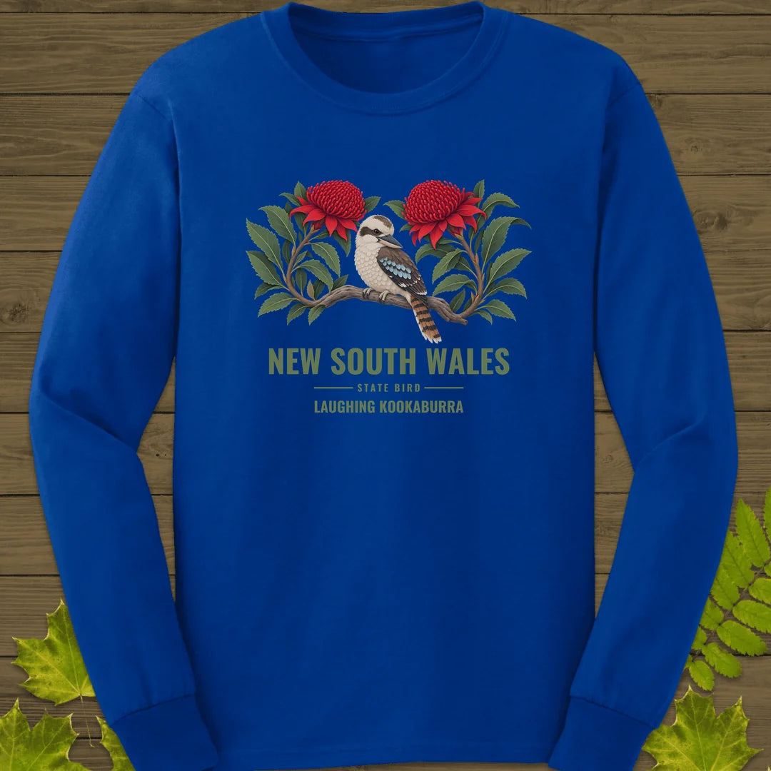 New South Wales State Bird Long Sleeve in Royal