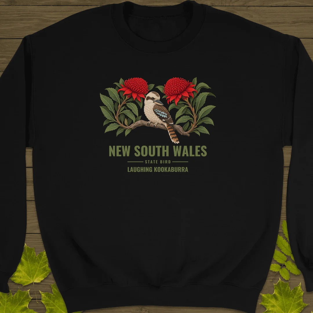 New South Wales State Bird Sweatshirt in Black