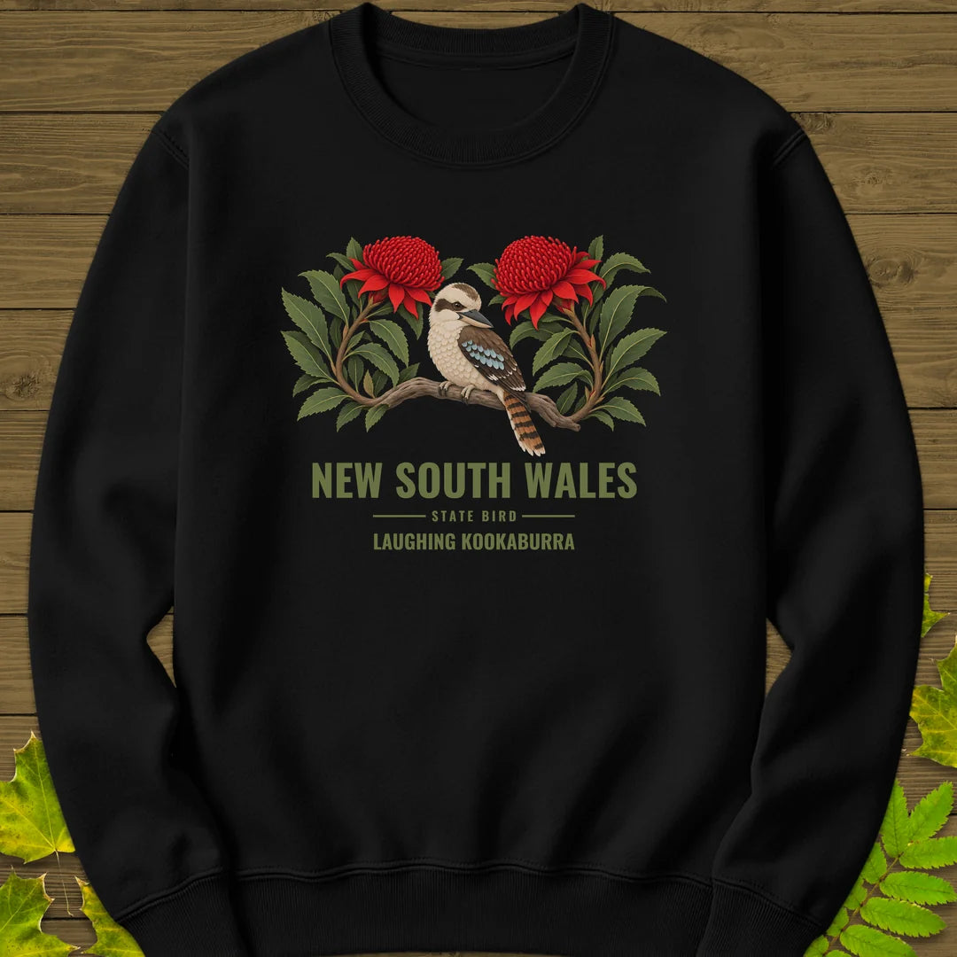 New South Wales State Bird Sweatshirt in Black