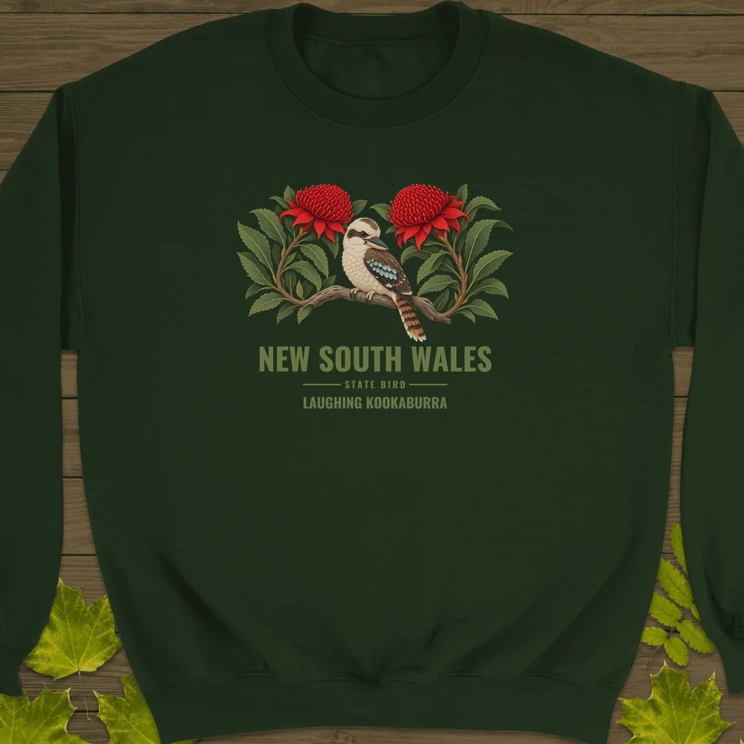 New South Wales State Bird Sweatshirt in Forest Green