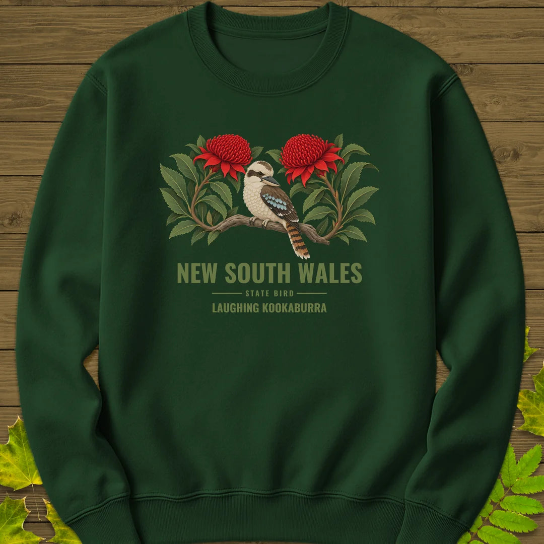 New South Wales State Bird Sweatshirt in Forest Green