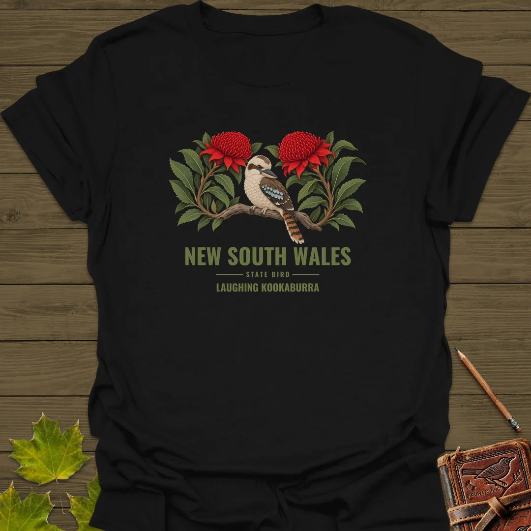 New South Wales State Bird T-Shirt in Black