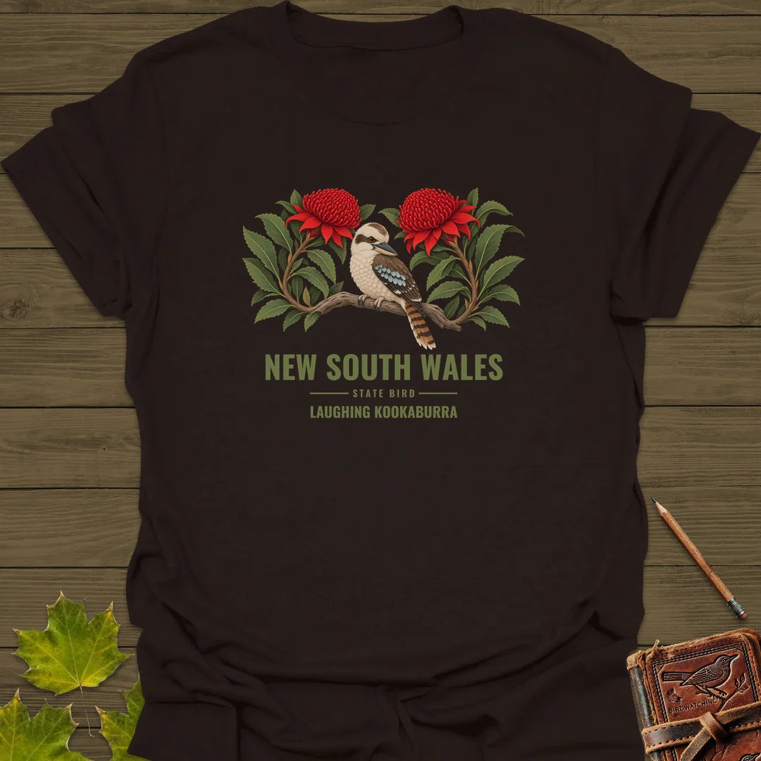 New South Wales State Bird T-Shirt in Dark Chocolate