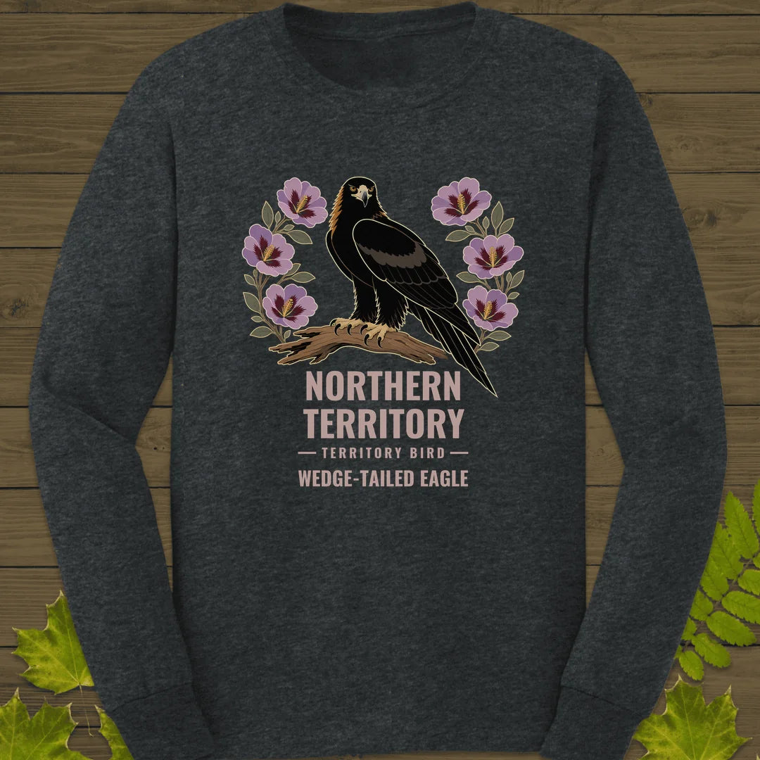 Northern Territory Bird Long Sleeve in Dark Heather