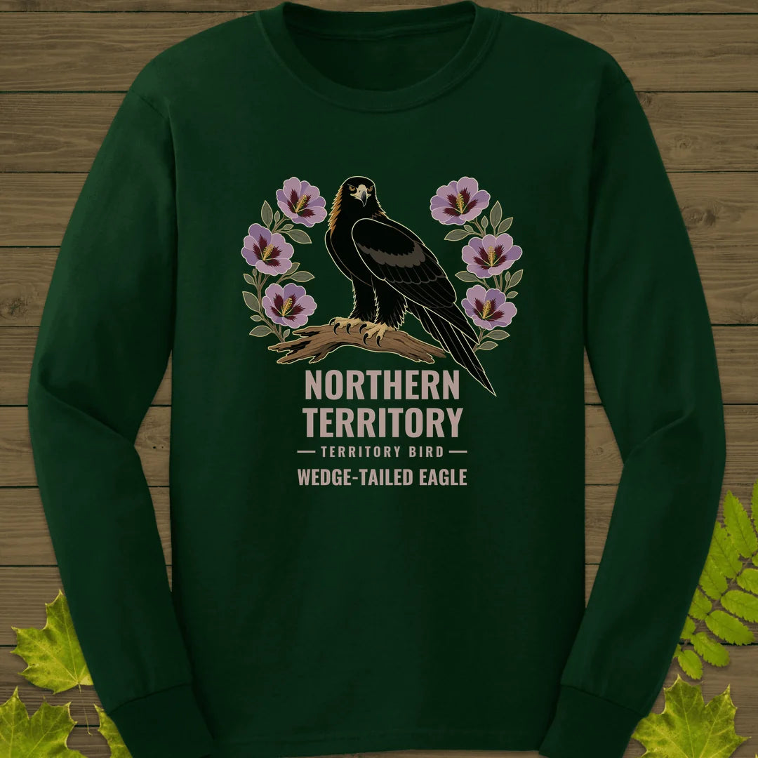 Northern Territory Bird Long Sleeve in Forest Green