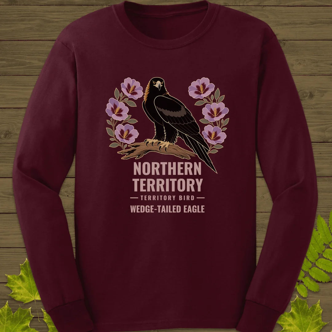 Northern Territory Bird Long Sleeve in Maroon