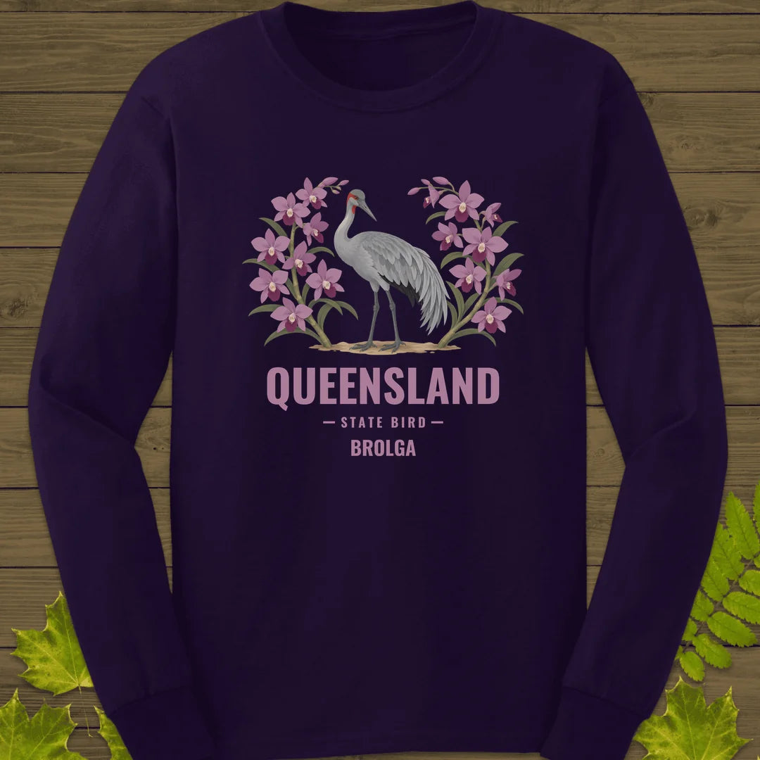 Queensland State Bird Long Sleeve in Purple