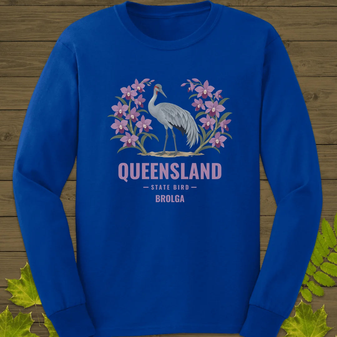 Queensland State Bird Long Sleeve in Royal