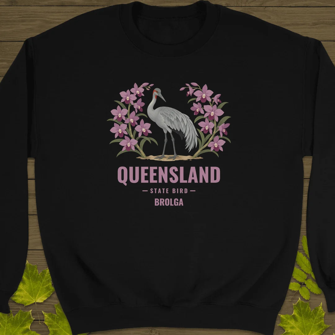 Queensland State Bird Sweatshirt in Black