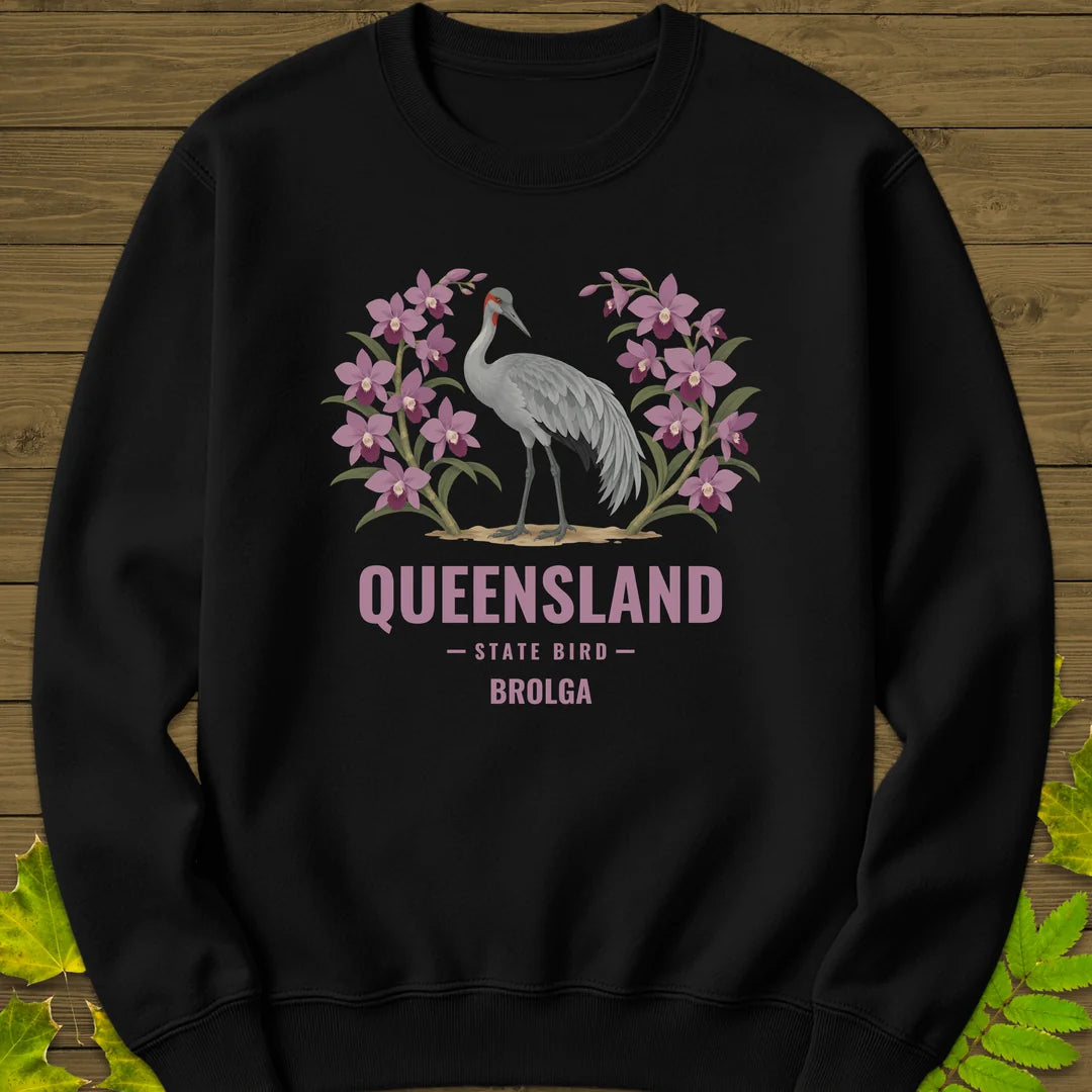 Queensland State Bird Sweatshirt in Black