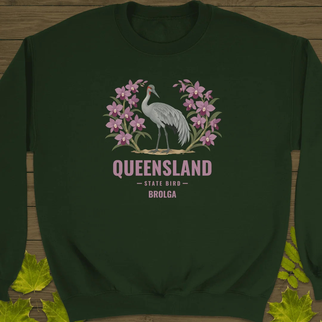 Queensland State Bird Sweatshirt in Forest Green