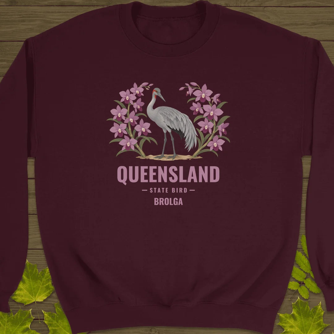 Queensland State Bird Sweatshirt in Maroon