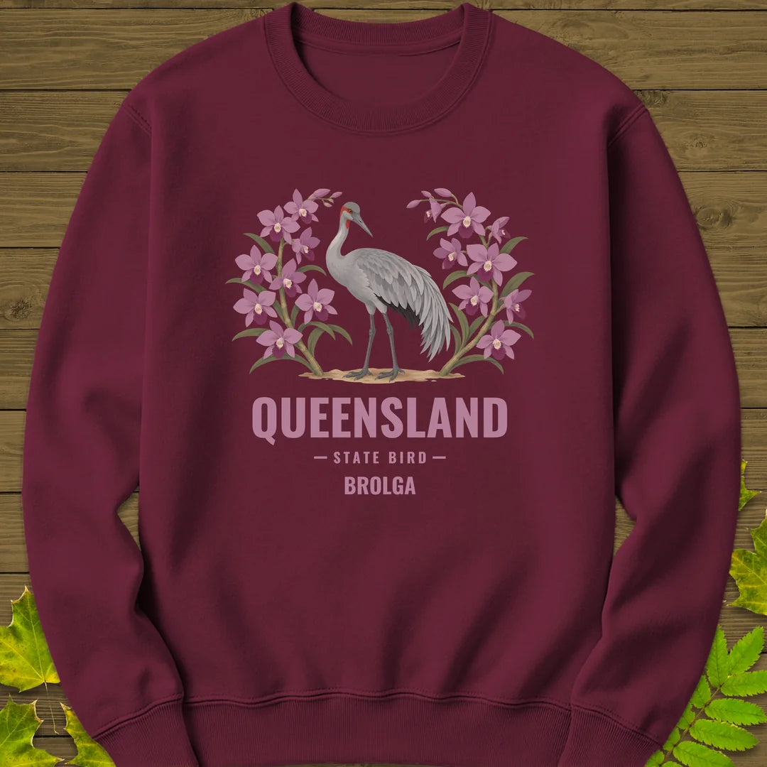 Queensland State Bird Sweatshirt in Maroon
