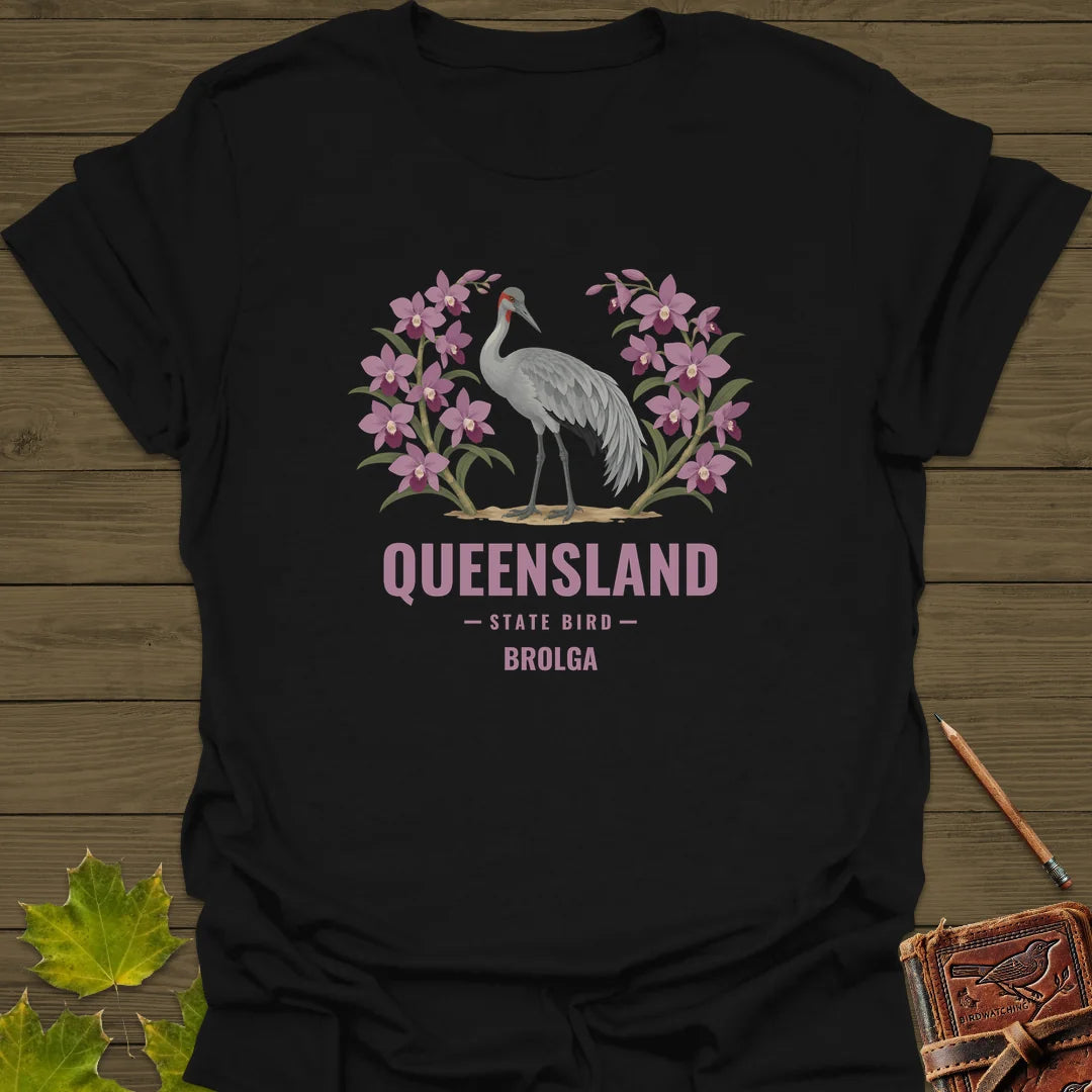 Queensland State Bird T-Shirt in Black