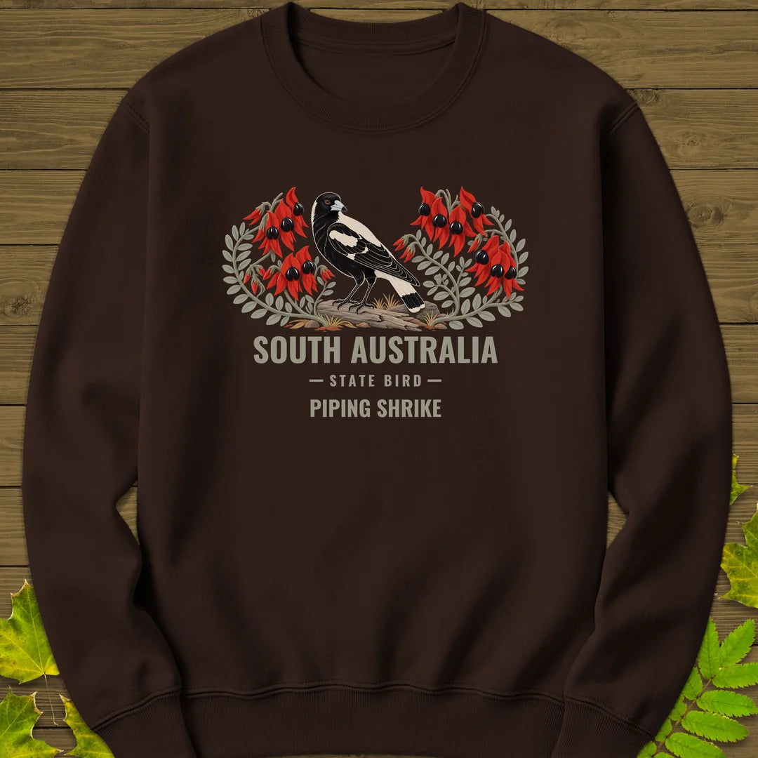 South Australia State Bird Sweatshirt in Dark Chocolate