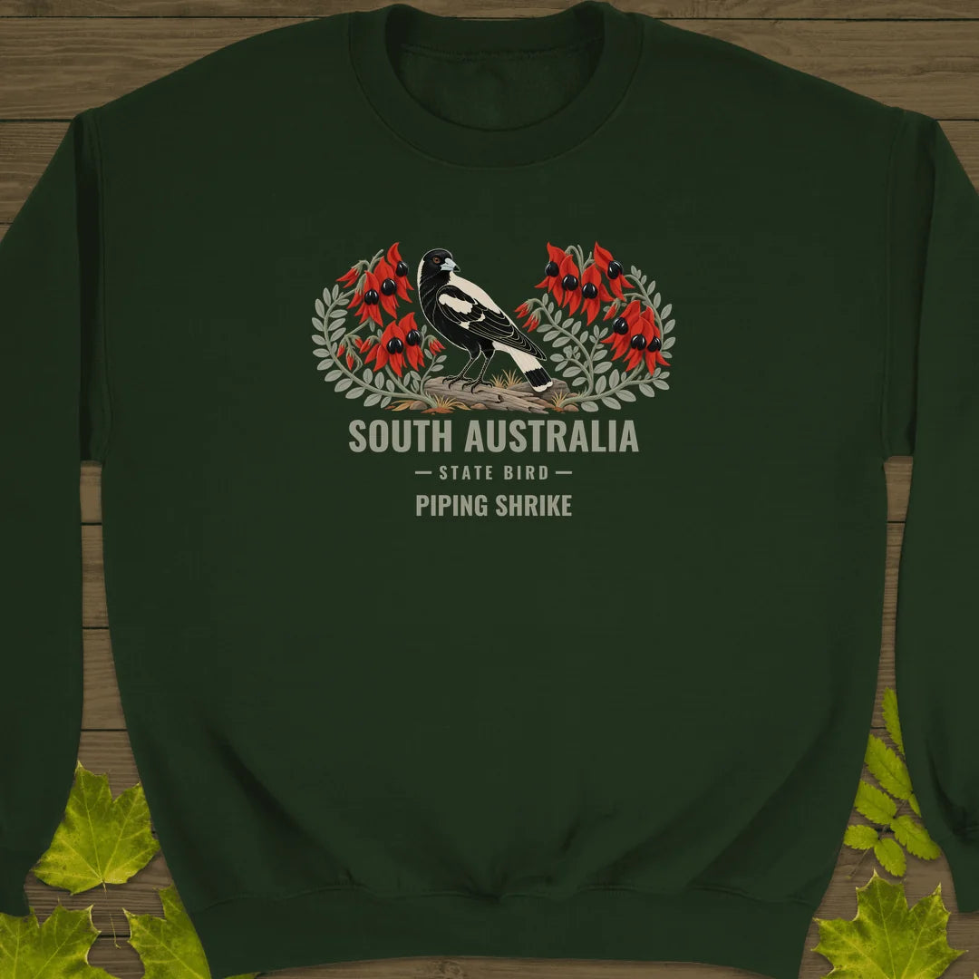 South Australia State Bird Sweatshirt in Forest Green