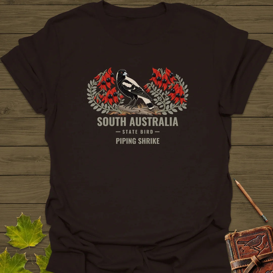 South Australia State Bird T-Shirt in Dark Chocolate